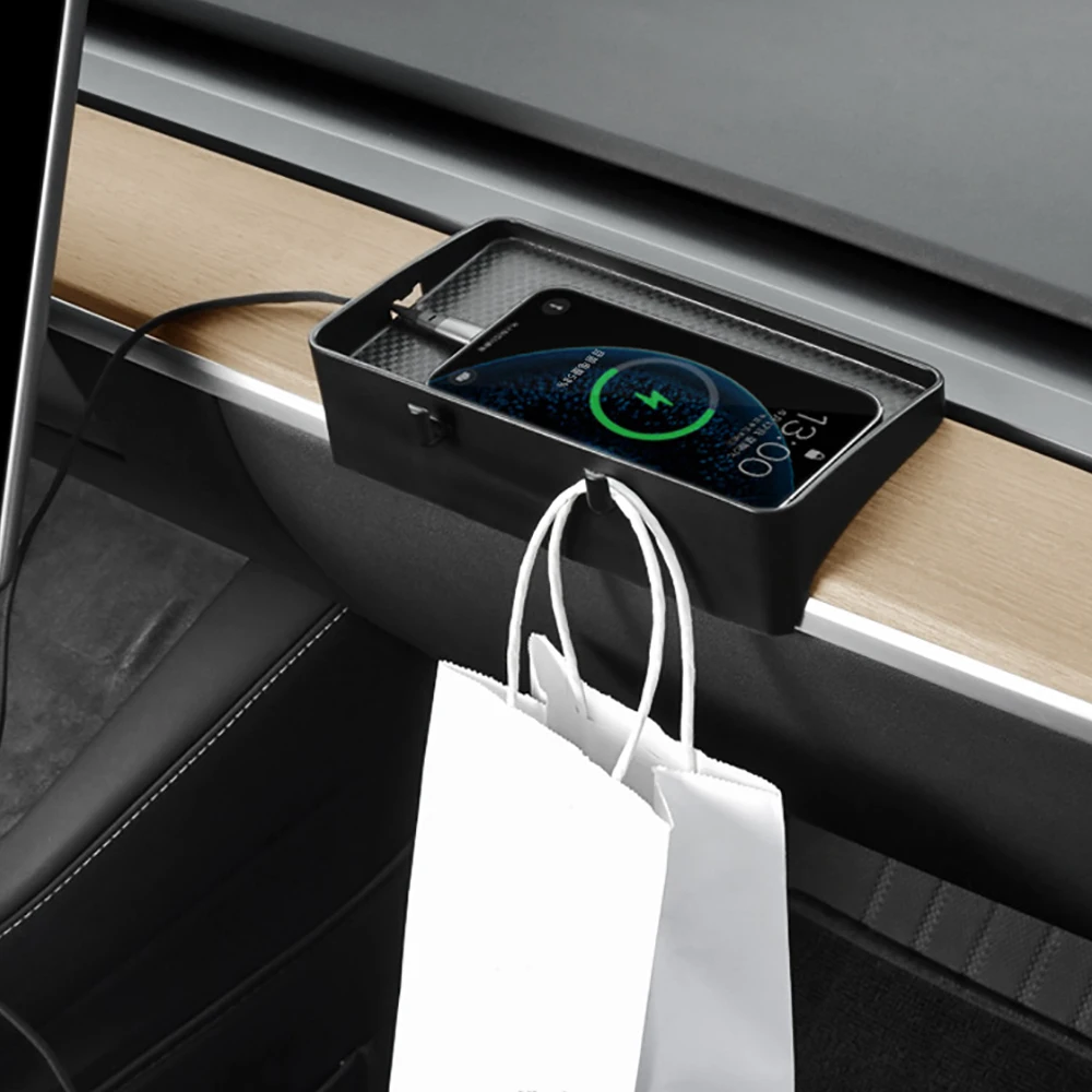 

New Car Central Control Screen Storage Box Is Suitable For Model 3/Y Instrument Panel Storage Bracket Tray Automotive Accessorie
