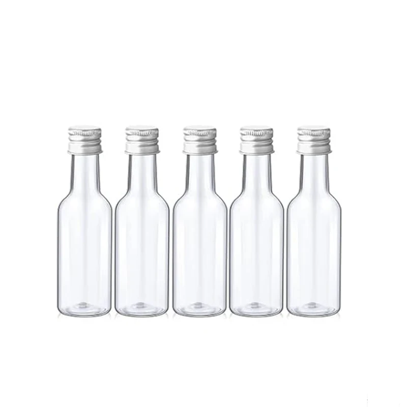 10-Pack Mini Plastic Liquor Bottles with Assorted Caps