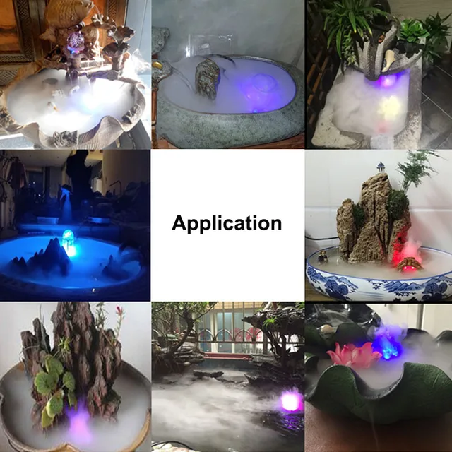 Aquarium Pond Fog Machine Yardwe Ultrasonic Mist Maker With LED Lights - Fogger For Halloween Decor, Aquariums, Ponds & Rockeries Energy Efficient Mist Maker