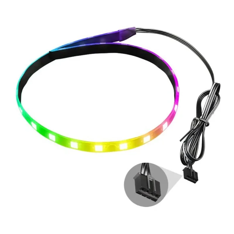 RGB LED Strip Lights for Computer Case Decoration 40cm Magnetic 5V ARGB Flexible Light Belt AURA SYNC MOD Desktop PC Gamer