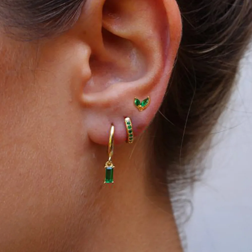 Elegant Rose Red Zircon Earrings