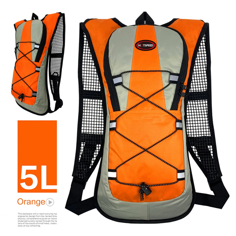Outdoor Cycling Knapsack Reflective Running Cycling Hiking Hydration Backpack Pack Vest Bag for Water Bag Bicycle Accessories