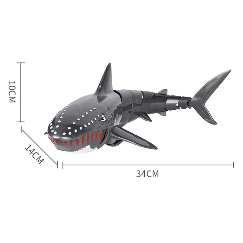 RC Lighted Shark Toy, 2.4G Wireless For Kids, Pool Water Boat Toy Includes 2 Batteries 6