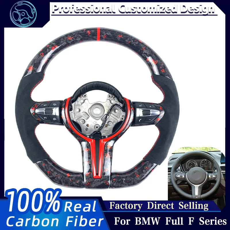 

Новинка для BMW F10 F15 F20 F30 F80 F82 M2 M3 X1 X2 X3 X4 X5 X6 1 2 3 4 серия автомобильный кованый карбоновый дисплей для рулевого колеса