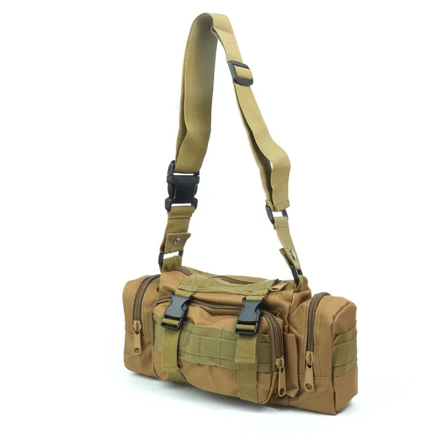 Tactical Shoulder Sling Bag Fishing Gear Tackle Storage Bags Camera Cross Body Waist Bag Fanny Military Chest Pack for Camping