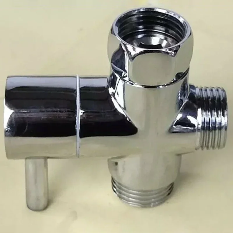 G1/2in 3Way Diverter Valve T-Adapter Converter Brass Valve Bathroom Shower Faucet Water Splitter for Shower Faucet Head Diverter Valve Faucet Valve Shower Head Diverter Valve T Adapter Valve