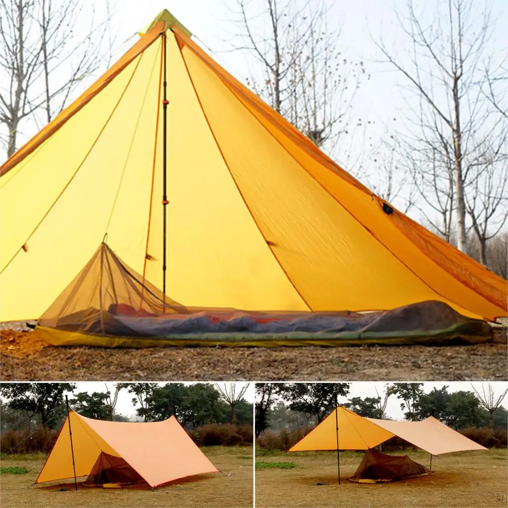 230g/260g ultraleve 1 pessoa barraca de acampamento ao ar livre verão malha tenda 40d 210t náilon corpo interno barraca ventilação mosquito net 3-4 estações