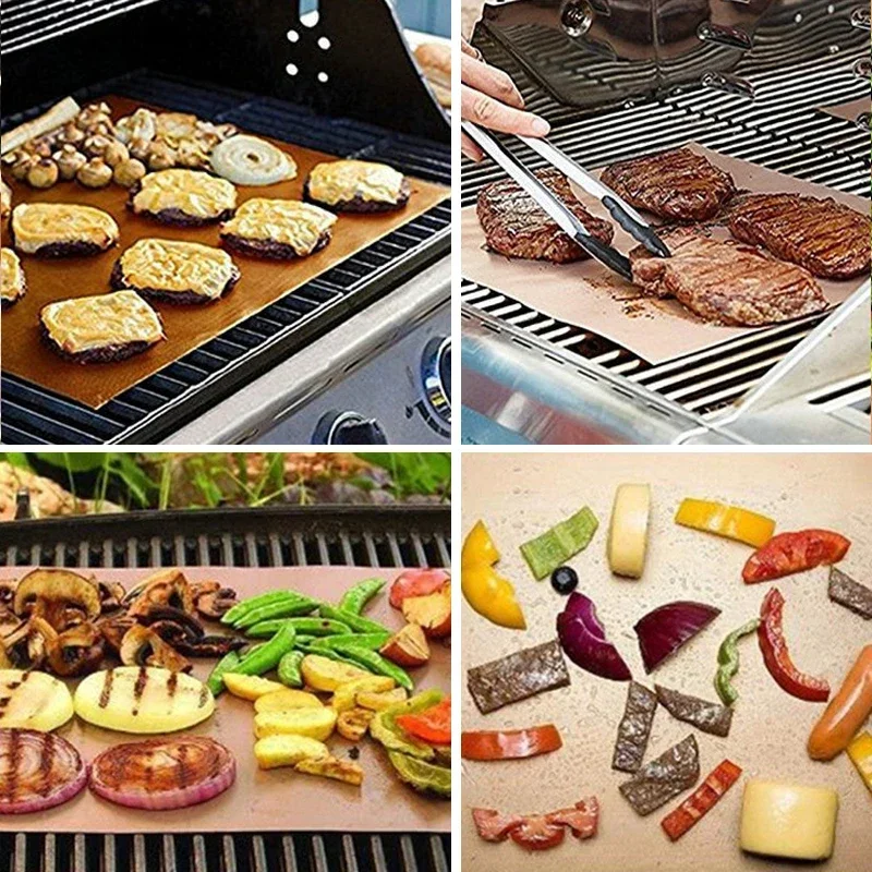 Glossy Baking Mat Sheet 40*60/40*40/30*40cm Fiberglass Cloth Non-Stick Oil-Proof Baking Paper Heat-Resistant Oven Liner Sheet