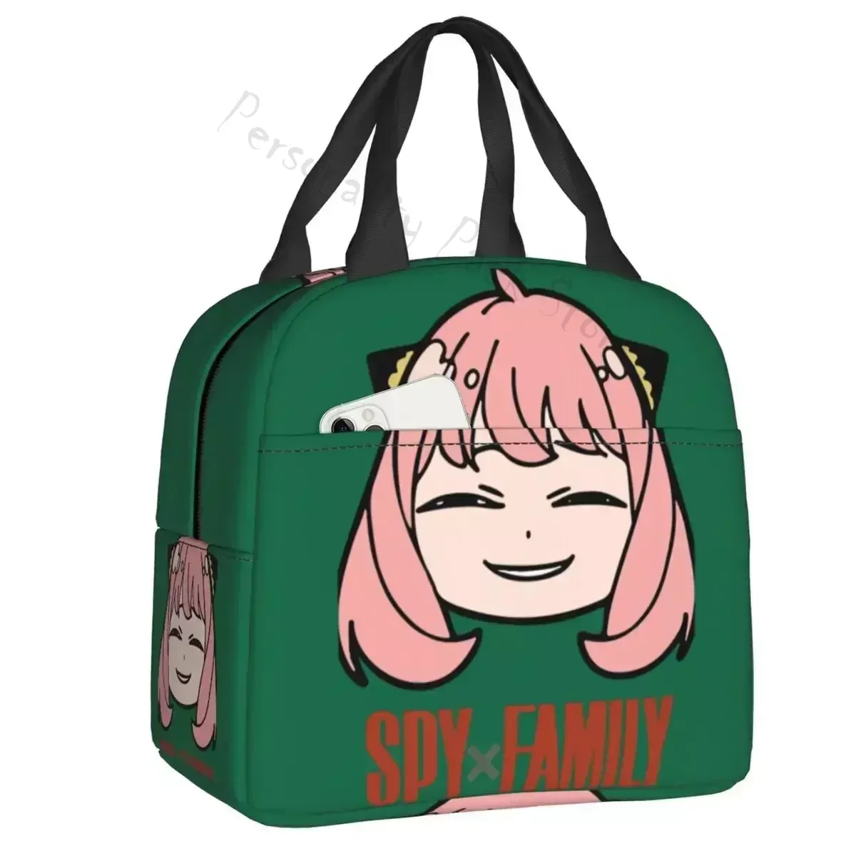

2024 New Spy X Family Anya Forger Meme Heh Face Insulated Lunch Bag Waterproof Cooler Thermal Bento Box Kids School Children