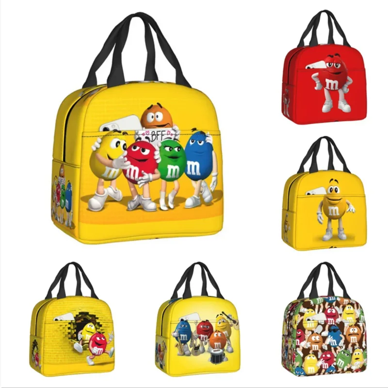 

M And MS Candy Character Lunch Bag Women Cooler Thermal Insulated Lunch Box for Adult Office