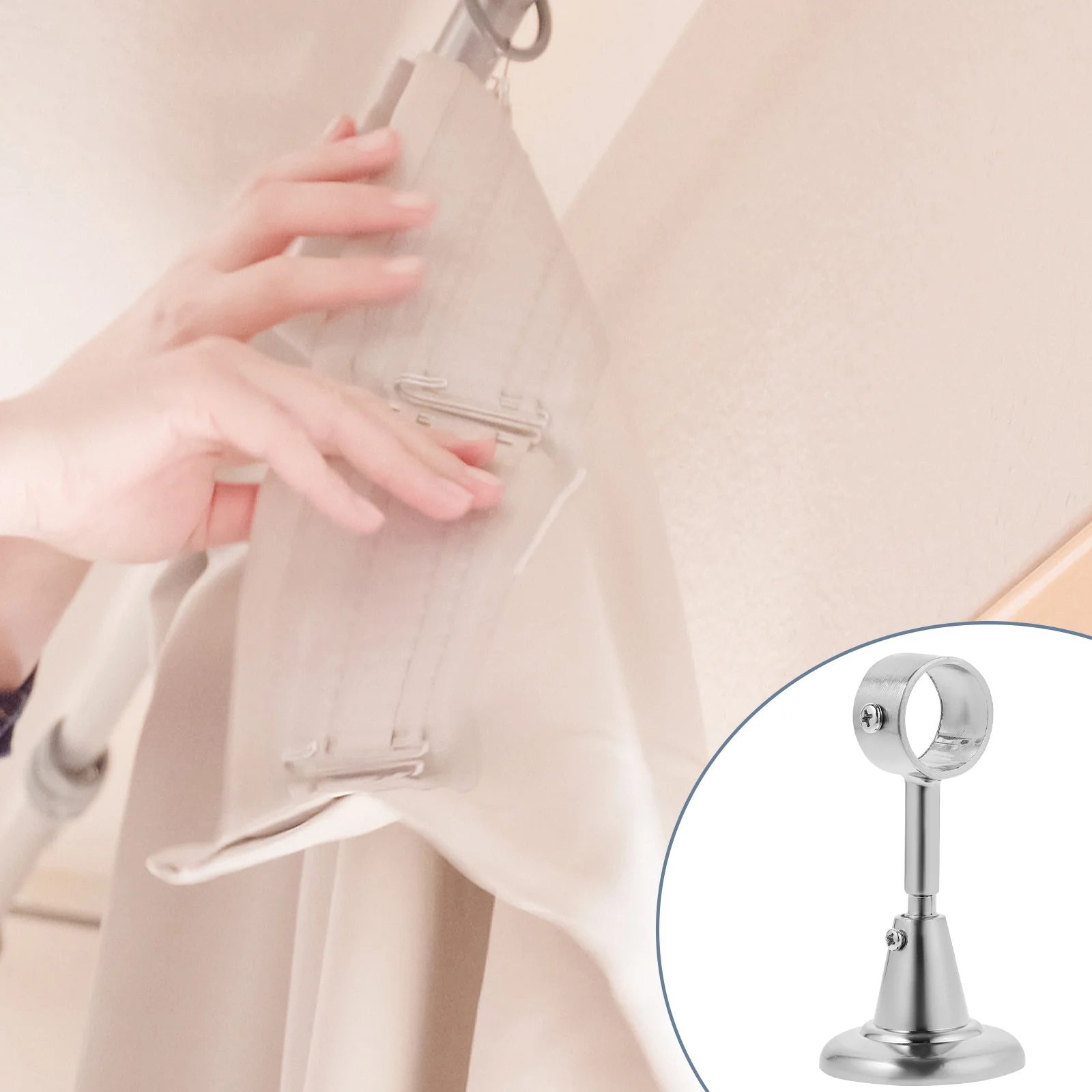 

28mm Window Curtain Drapery Rod Holders Aluminum Alloy Rome Pole Ceiling Mount Bracket Support Rack Shelf