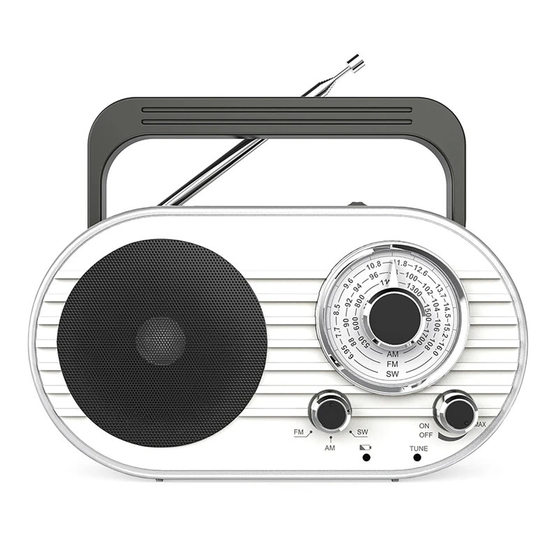 

Портативный Перезаряжаемый AM FM SW транзистор для пожилых с 2 режимами фонарика, динамик подходит для дома и улицы, прочный