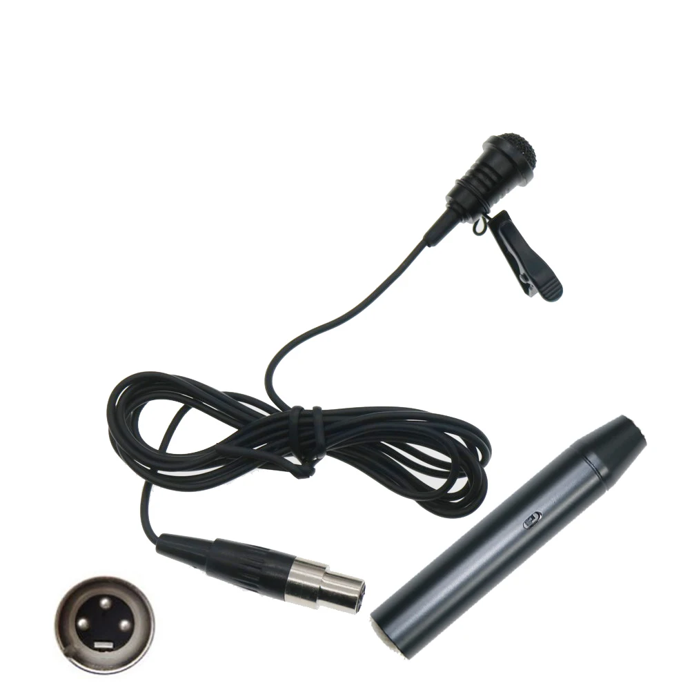 

WL88 Clip-On Lavalier Cardioid Condenser Instrument Microphone For Shure On Audio Sound Mixer 3Pin XLR 48V Phantom Adapter Music