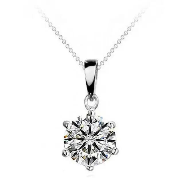 

White Gold Stunning Cubic Zirconia Pendant Necklace Jewelry Girl Jewelry