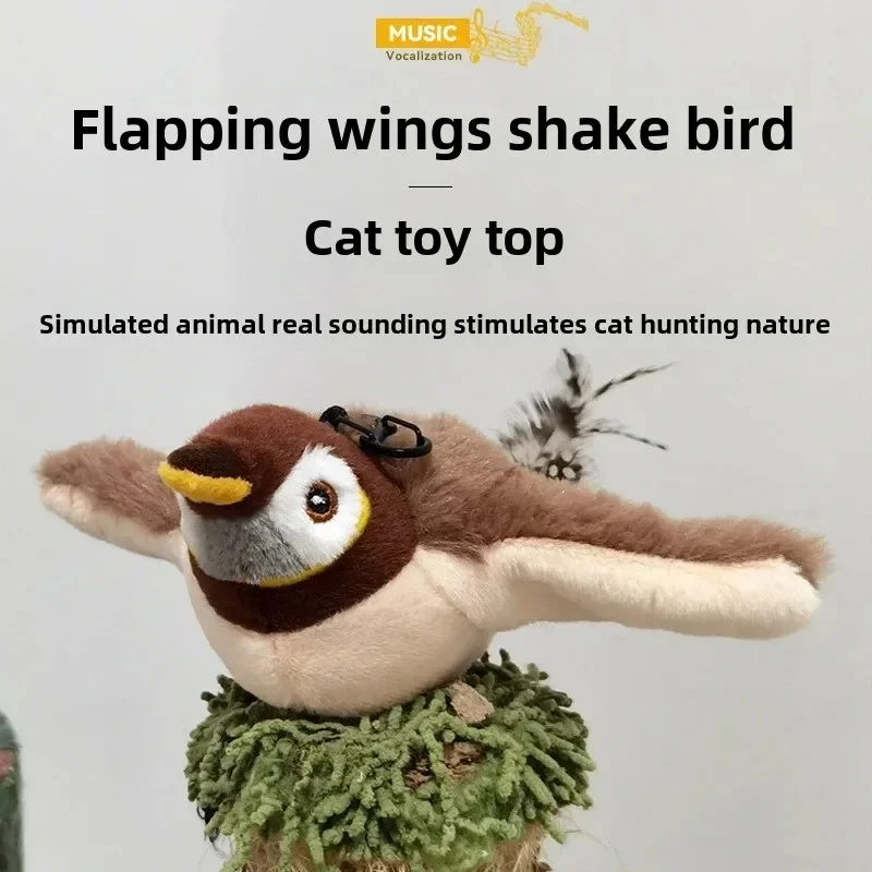 Interactive Cat Toys Rechargeable Flying Bird Cat Toy 4