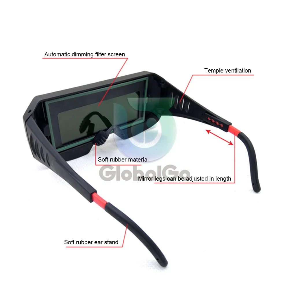Welding Glasses Automatic Dimming Welding Glasses Light Change Auto Darkening Anti-Eyes Shield Goggle For Welding Masks EyeGlasses Accessories