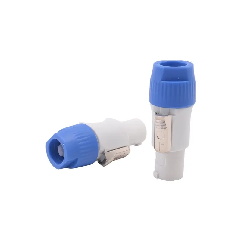 섬세한 질감-20PCS 3핀 남성형 파워콘 커넥터 NAC3FCB 스피콘 플러그 20A 250V AC 전원 플러그 커넥터 블루 및 그레이 화이트