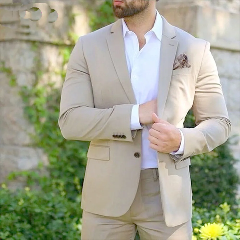 

Italian Style Men Suits Slim Fit 2 Pieces Business Male Fashion Office Suit Set Casual Party Groom Tuxedos for Wedding 2023