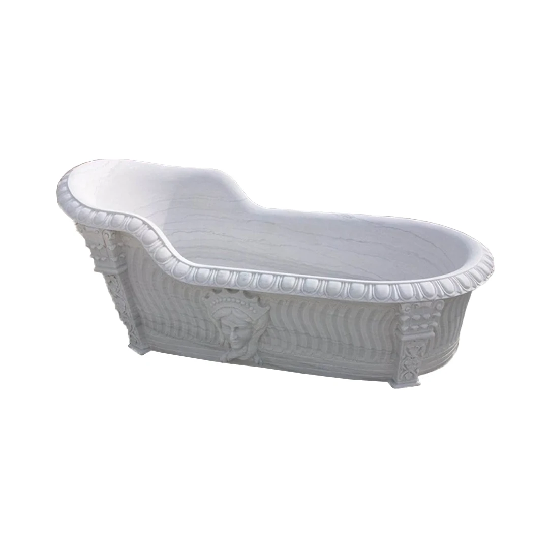 Large Modern Freestanding Solid Green Marble Natural Stone Bathtub With Drainer Square Soaking Tub Bathroom Hotel Use