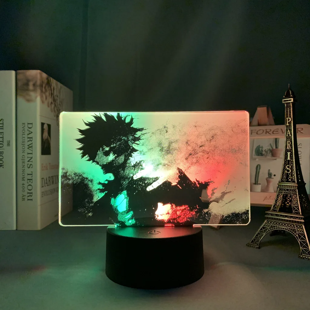 decorative night lights Colorful Anime Two Tone Lamp My Hero Academia Dabi For Kid Bedroom Decor Birthday Gift Manga My Hero Academia Two Tone Led Light unicorn night light