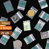 500PCS Mini Clear PE Zip Lock Bags Small Items Storage Bag Plastic Packaging Earring Ring Pills Pendant Plastic Bags Trial Pouch 4