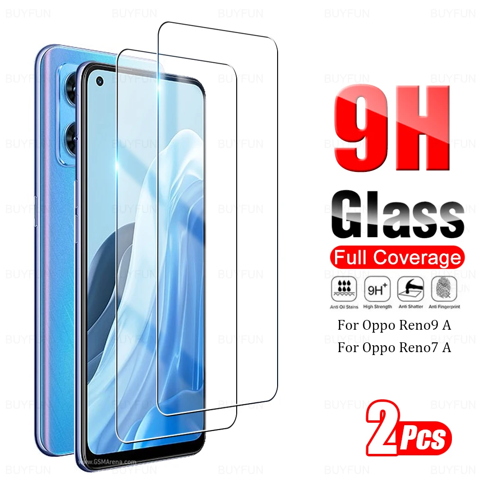 

2 шт., защита экрана из закаленного стекла для Oppo Reno9 Reno9A Reno 9a 7a opo appo Reno7 A Reno7A, защитная пленка, полная защита