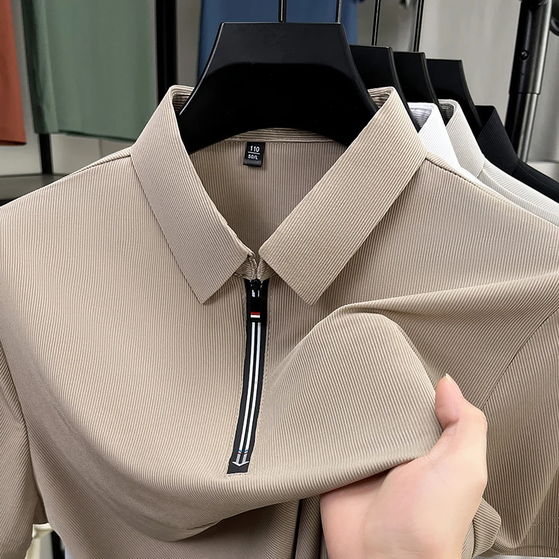 Classic lapel men’s polo shirt for business casual style
