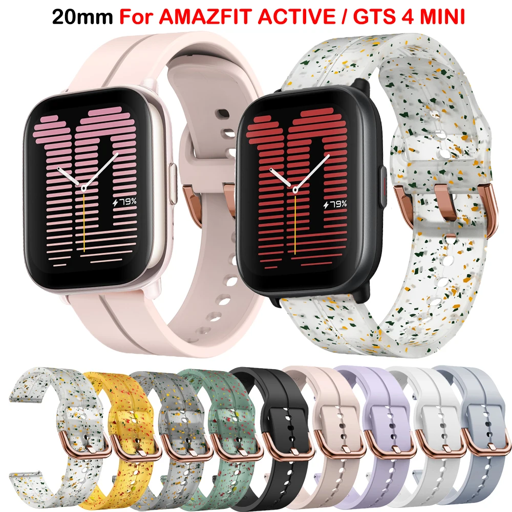 

20mm WatchBand For Amazfit Active GTS 4 3 2 GTR Mini Strap Silicone Wristband Bracelet For Amazfit Bip 3 Pro Band Accessories