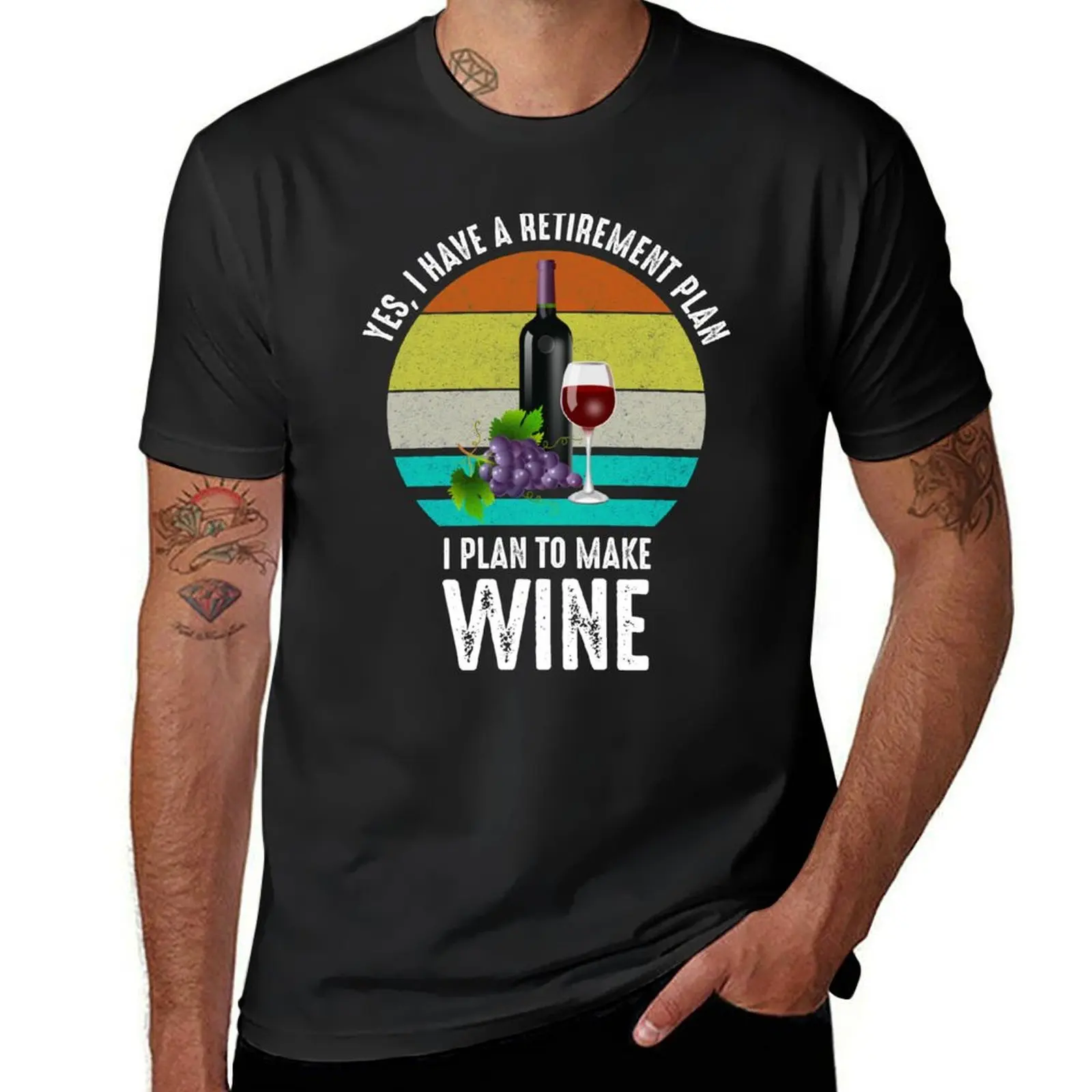 

Yes, I Have A Retirement Plan. I Plan To Make Wine T-Shirt cute clothes sweat graphics tees workout shirts for men
