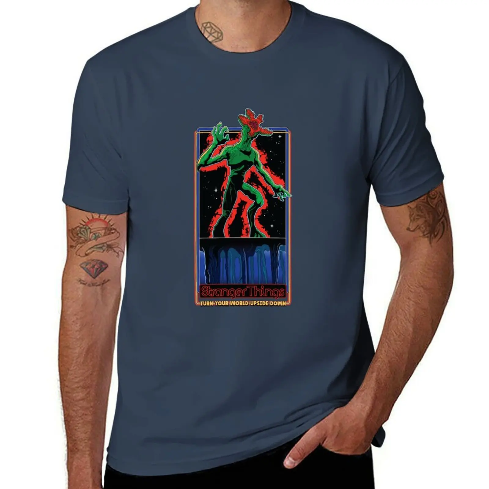 thumbnail image 1 of Gamer Things Stranger T-Shirt summer top Short sleeve tee Men's cotton t-shirt, 1 of 5
