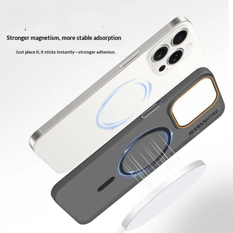 Slim Clear PC Wireless Charge Magnetic Case - Ultra Luxury Shockproof Bumper Cover