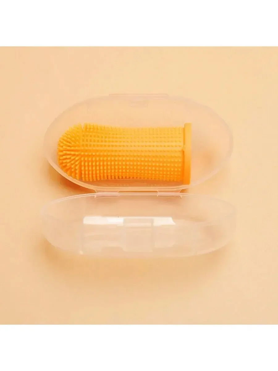 Pet Finger Toothbrush with Silicone Bristles for Effective Oral Cleaning