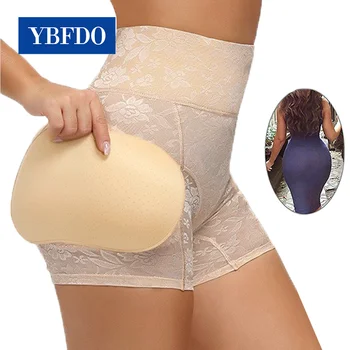 YBFDO Women Hip Enhancer Butt Lifter Padded Panty High Waist Tummy Control Body Shaper Boyshorts Padding Fake Booty Shapewear 1