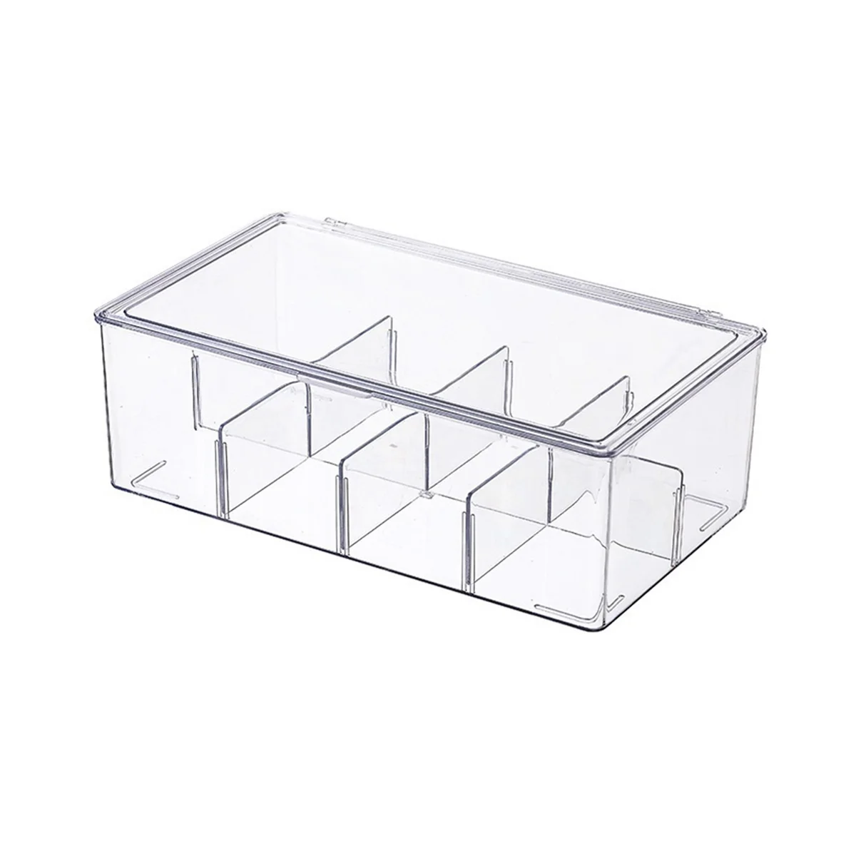 

Tea Bag Storage Box Office Multifunctional Storage Box with Lid Acrylic Organizer Coffee Bag Compartment Box