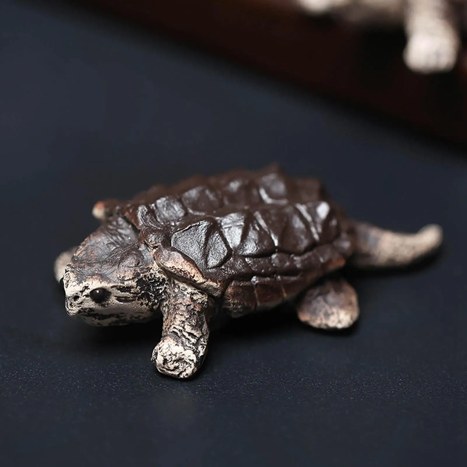 

Snapping Turtle Figurine Statue Tea Pet Sculpture Collection Tea Pet Ornament for Bedroom Table Office Tea Room Decoration