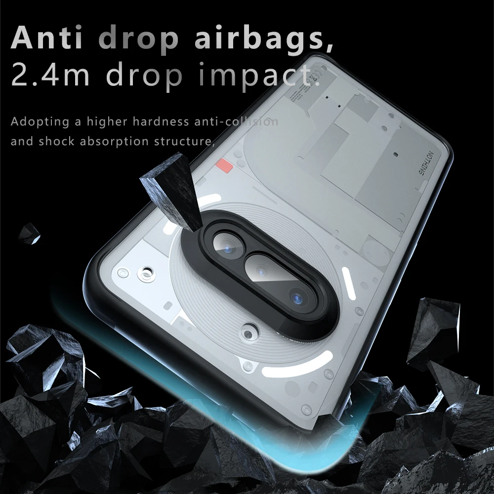 ل لا شيء الهاتف 3A 3 A برو حافظة فاخرة درع شفاف ما...