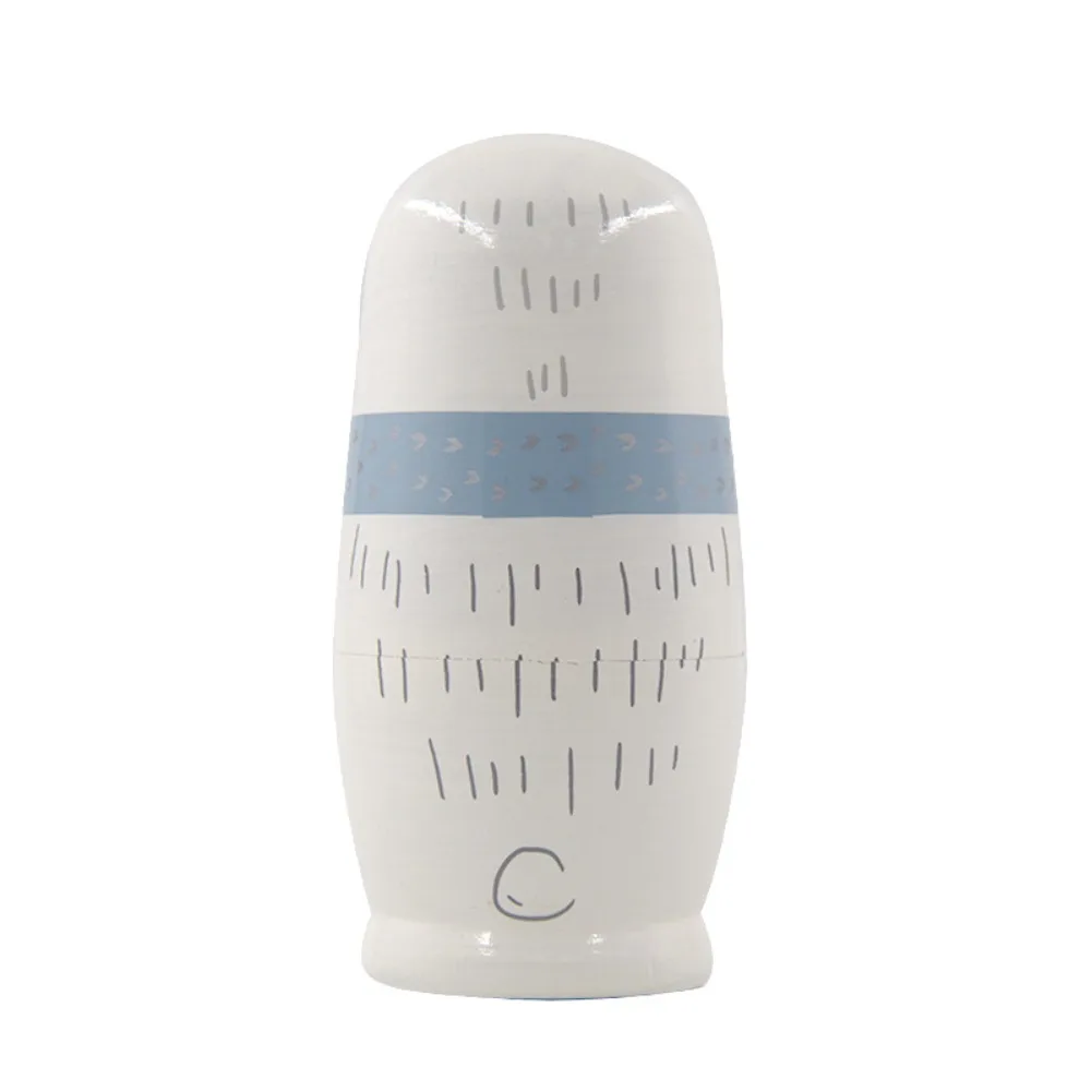 Hand Paint Russian Nesting Figurines Decorations Wooden Matryoshka Craft Collection Handmade Stacking Toddlers