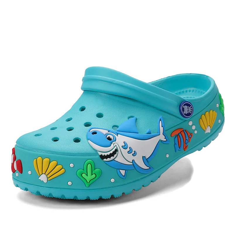 Children Summer Cartoon Sandals Quick-Dry Beach Kids Clogs Slippers Light-weight Wear-resistant Boy Girl Slip-on Shoes girl princess shoes Children's Shoes