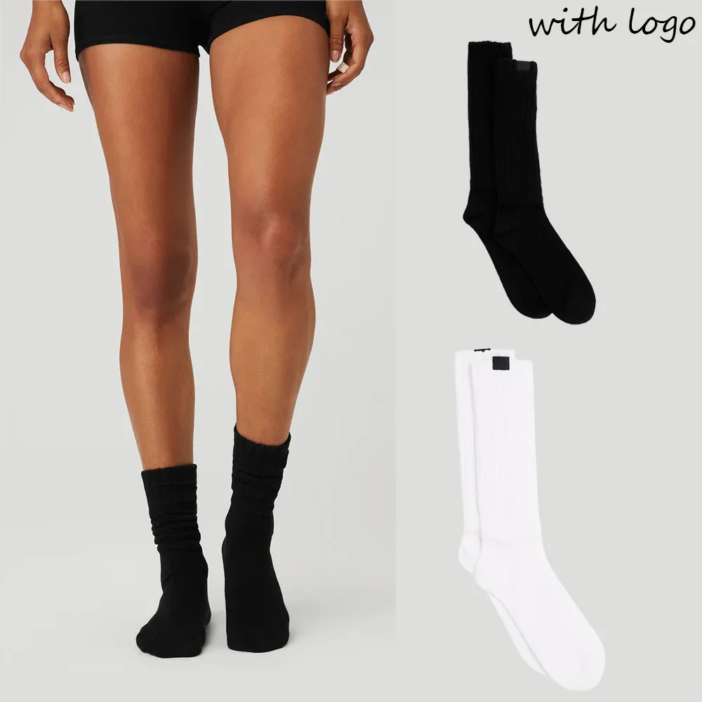 

Goddess Yoga Women's SCRUNCH Socks Soft and Breathable Fit Retro Knitted Sports Versatile Extra Thick Stacked Socks