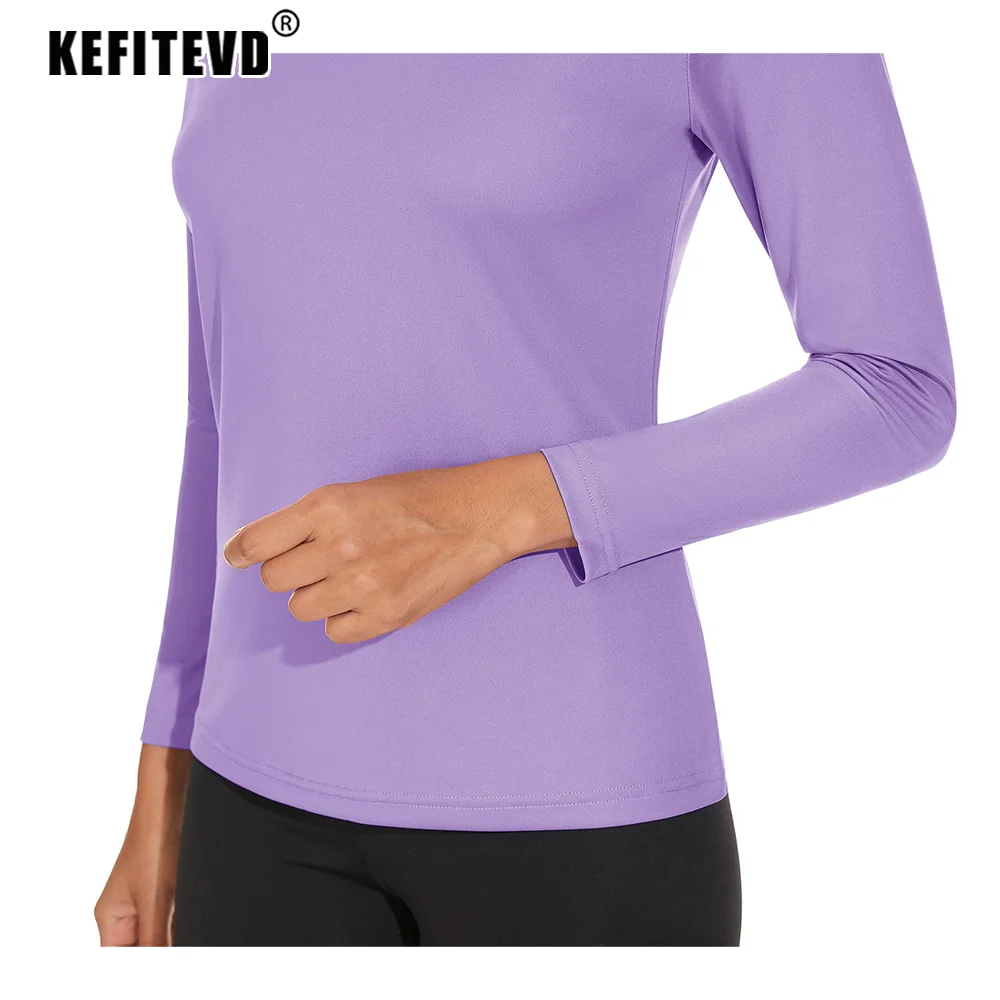 Women T Shirts KEFITEVD UPF 50+ Women Long Sleeve T-shirts UV Sun Protection Outdoor Sport T Shirt Moisture Wicking Camping Hiking T-Shirts Tee