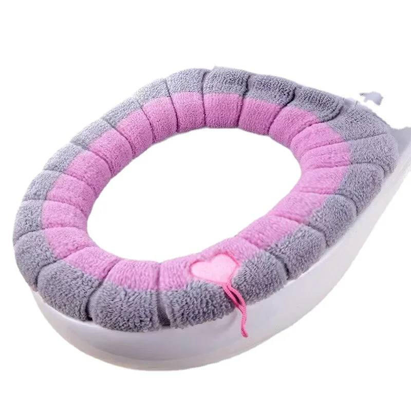 Warm Toilet Seat Mat Bath Cushion With Handle Thicker Soft and Washable Heater Accessories