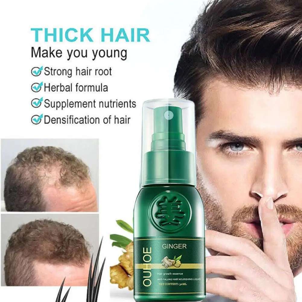 

Ginger Spray Products Natural Anti Hair Loss Serum Care Damaged Prevent Nourish Grows Fast Baldness Hair Treatment S2Y1