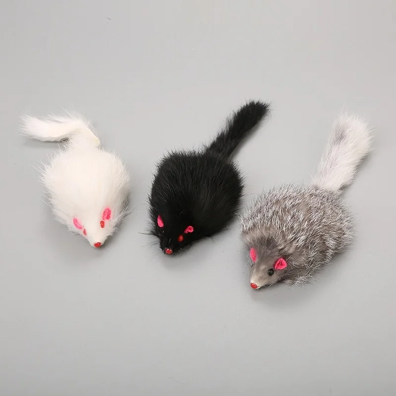 Накладная мышь кошка игрушки для домашних животных с длинным хвостом мягкий мех