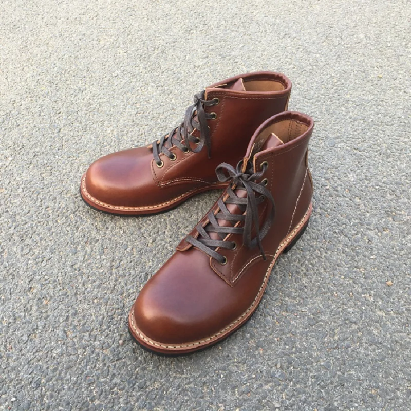 

Super Quality Genuine Italian Cow Leather Handmade Durable Goodyear-Welted American Work Boots