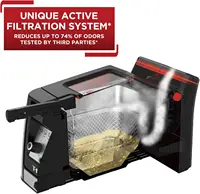 Deep Fryer with Basket, Electrics Stainless Steel 3.5 Liter Oil Capacity, 2.6 Pound Food Capacity 1800 Watts Easy Clean, T 2