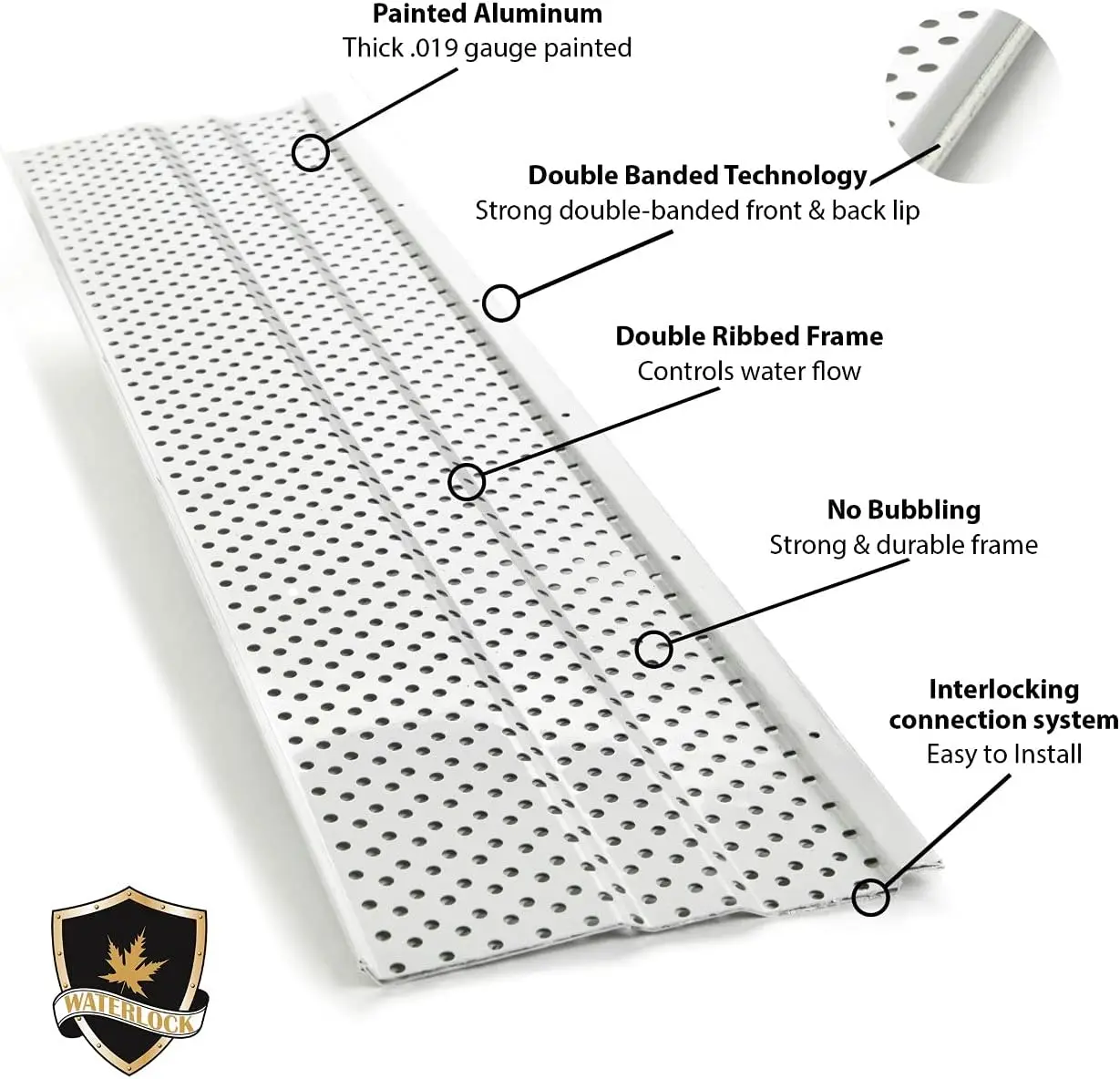 6" Gutter Guards Leaf Protection Domestic Aluminum Gutter Covers 6 Inch (200 Feet Royal Brown) Suitable for All Gutters Types