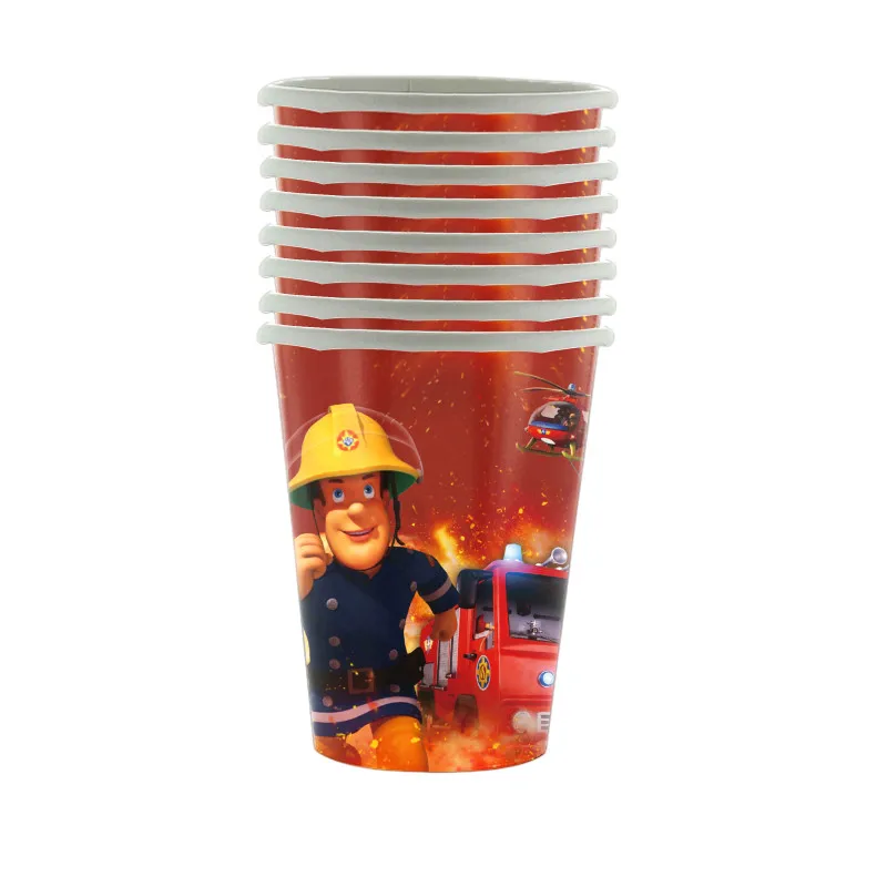 108*180cm Fireman Sam Party Supplies Disposable Tablecloth Firefighter Plastic Table Cover Fire Truck Birthday Decoration party supplies birthday party supplies disposable tablecloth