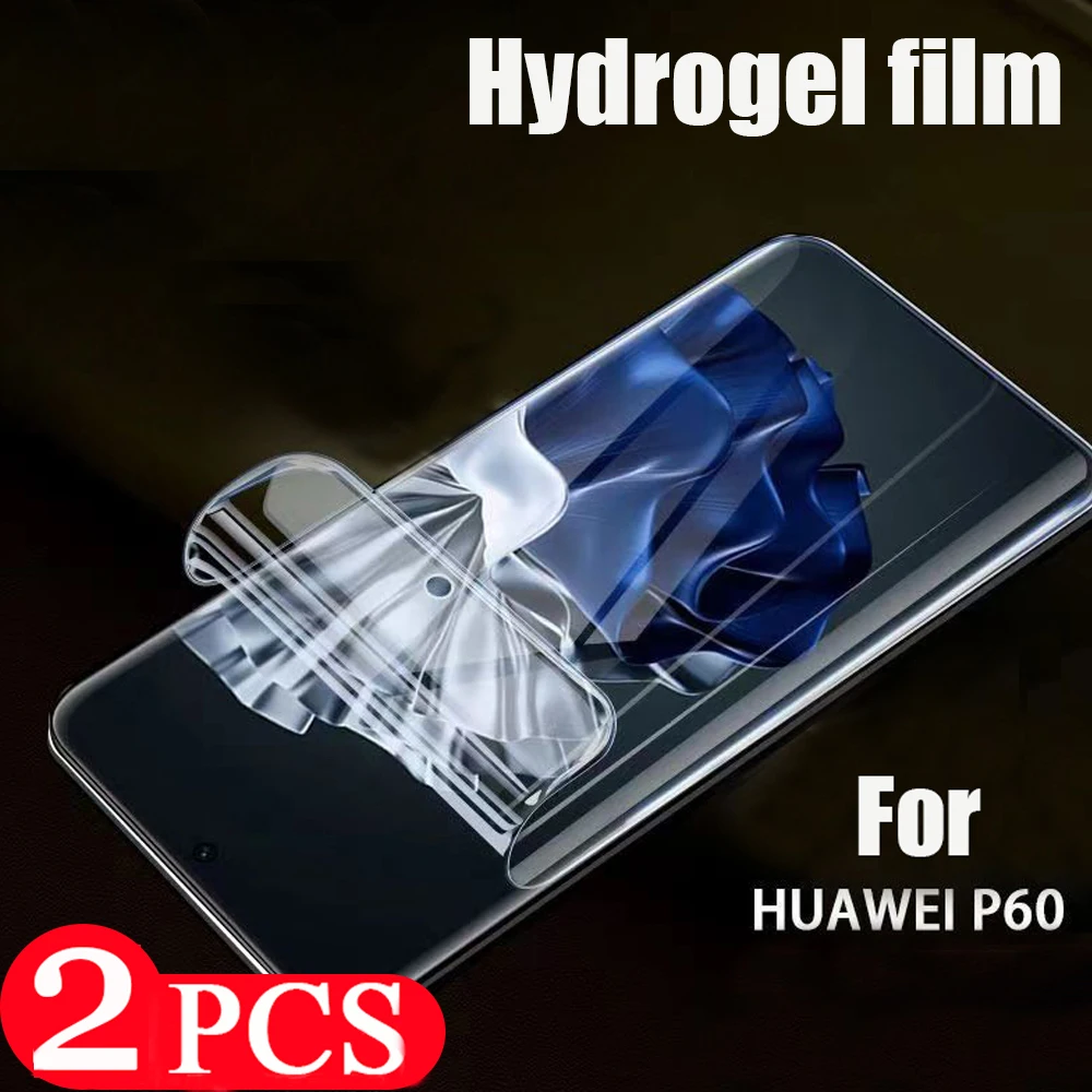 

2Pcs full cover hydrogel film For Huawei P60 Art P50 pro P50E P40 P30 lite 5G E plus protective screen protector film Not Glass