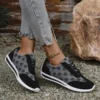 Spring and Summer Women Designer Mouth Breathable Cross Strap Sneakers Flat Comfortable Casual Walking sneakers Zapatos De Mujer 5
