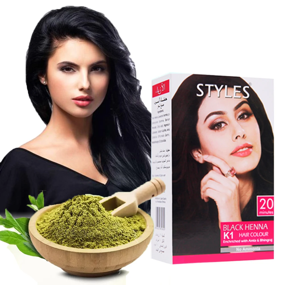 

2boxes Original Indian Henna Hair Dye Natural Plant Powder Black Brown Hair Care to Cover White Hair 60g/box